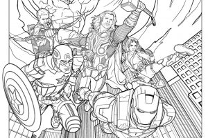 dibujos de superheroes para imprimir avengers grande