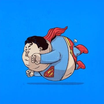 caricaturas de superman y batman
