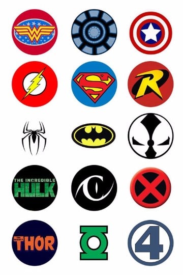 escudos de superheroes logos