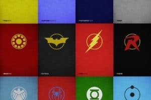 logos de los superheroes dc