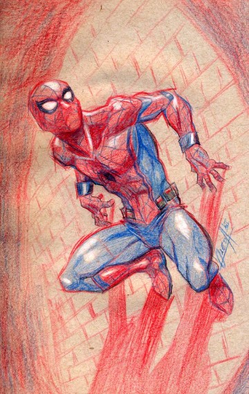 dibujos de spiderman a color para niños