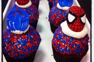 cupcakes del hombre araña faciles